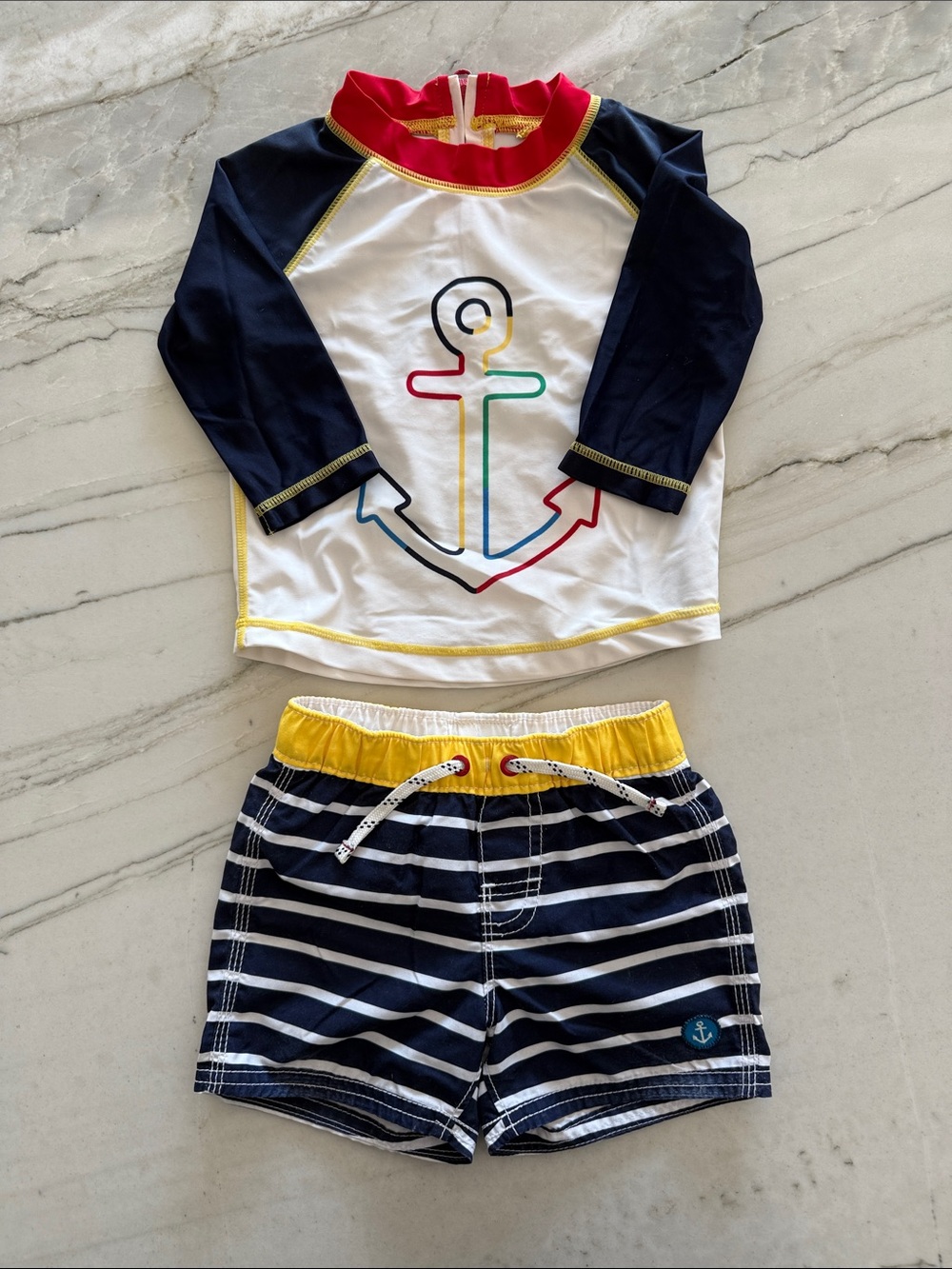Baby Gap Navy Stripe Swim Set